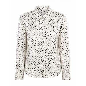 ZARA Black and White Polka Dot Satin Effect Blouse TREND Size Medium EUC